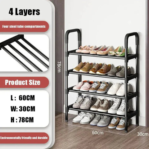 Darrahopens Home & Garden > DIY > Kitchen & Bathroom DIY 4-Layer Multi-Function Shoe Rack Space Saver