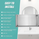 Darrahopens Home & Garden > DIY > Kitchen & Bathroom DIY 641 x 336 x 101mm Shower Niche Double Shelf Organizer No Tile Needed in Stainless Steel Finish