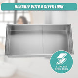 Darrahopens Home & Garden > DIY > Kitchen & Bathroom DIY 641 x 336 x 101mm Shower Niche Double Shelf Organizer No Tile Needed in Stainless Steel Finish
