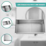 Darrahopens Home & Garden > DIY > Kitchen & Bathroom DIY 641 x 336 x 101mm Shower Niche Double Shelf Organizer No Tile Needed in Stainless Steel Finish