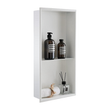 Darrahopens Home & Garden > DIY > Kitchen & Bathroom DIY 641 x 336 x 101mm Shower Niche Double Shelf Organizer No Tile Needed in White