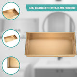 Darrahopens Home & Garden > DIY > Kitchen & Bathroom DIY 641 x 336 x 101mm Shower Niche Single Shelf Organizer No Tile Needed in Gold