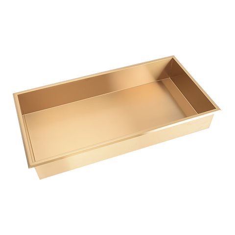 Darrahopens Home & Garden > DIY > Kitchen & Bathroom DIY 641 x 336 x 101mm Shower Niche Single Shelf Organizer No Tile Needed in Gold