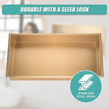 Darrahopens Home & Garden > DIY > Kitchen & Bathroom DIY 641 x 336 x 101mm Shower Niche Single Shelf Organizer No Tile Needed in Gold
