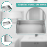 Darrahopens Home & Garden > DIY > Kitchen & Bathroom DIY 641 x 336 x 101mm Shower Niche Single Shelf Organizer No Tile Needed in Stainless Steel