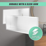 Darrahopens Home & Garden > DIY > Kitchen & Bathroom DIY 641 x 336 x 101mm Shower Niche Single Shelf Organizer No Tile Needed in White