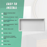 Darrahopens Home & Garden > DIY > Kitchen & Bathroom DIY 641 x 336 x 101mm Shower Niche Single Shelf Organizer No Tile Needed in White