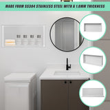 Darrahopens Home & Garden > DIY > Kitchen & Bathroom DIY 641 x 336 x 101mm Shower Niche Single Shelf Organizer No Tile Needed in White