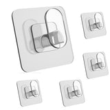 Darrahopens Home & Garden > DIY > Kitchen & Bathroom DIY 9-Pack Bathroom & Kitchen Organiser Set: 5 Heavy-Duty Clear Adhesive Hooks + 4 Portable Toothbrush Holders(Random Color)