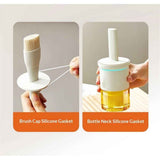 Darrahopens Home & Garden > DIY > Kitchen & Bathroom DIY Basting Pot Set with Brush - Glass Grill Basting with Silicone Brushes for Cooking Meat Brush for Basting, BBQ Sauce Pot, Meat Baster Set 10.5 oz