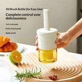 Darrahopens Home & Garden > DIY > Kitchen & Bathroom DIY Basting Pot Set with Brush - Glass Grill Basting with Silicone Brushes for Cooking Meat Brush for Basting, BBQ Sauce Pot, Meat Baster Set 10.5 oz