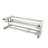 Darrahopens Home & Garden > DIY > Kitchen & Bathroom DIY Bathroom Floating Shelves Stainless Steel Thicken Single Layer 40cm Shower Towel Rack for Towel Bath Products In Australia - Darrahopens
