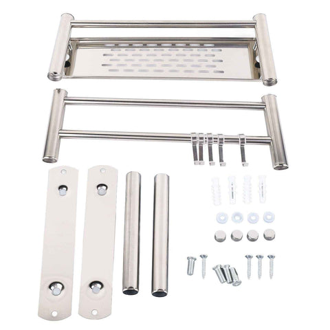 Darrahopens Home & Garden > DIY > Kitchen & Bathroom DIY Bathroom Floating Shelves Stainless Steel Thicken Single Layer 40cm Shower Towel Rack for Towel Bath Products In Australia - Darrahopens