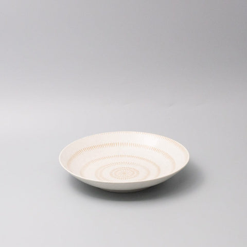 Darrahopens Home & Garden > DIY > Kitchen & Bathroom DIY Bowl Open Shallow 23cm Ivory Spiral Glaze