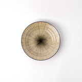 Darrahopens Home & Garden > DIY > Kitchen & Bathroom DIY Bowl Shallow Flat Based 20cm Green Converging Line Glaze