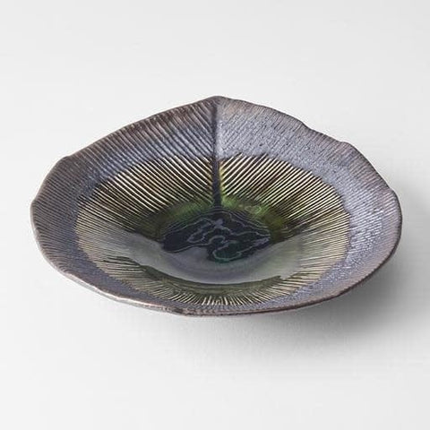 Darrahopens Home & Garden > DIY > Kitchen & Bathroom DIY Bowl Shallow Leaf Shape 25cm Midori Glaze