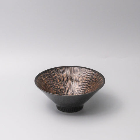 Darrahopens Home & Garden > DIY > Kitchen & Bathroom DIY Bowl V shape 19cm Bronze Converging Line Glaze