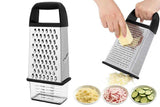 Darrahopens Home & Garden > DIY > Kitchen & Bathroom DIY Box Grater with Container Stainless Steel Coarse Fine Slicer Non Slip Base