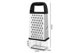 Darrahopens Home & Garden > DIY > Kitchen & Bathroom DIY Box Grater with Container Stainless Steel Coarse Fine Slicer Non Slip Base