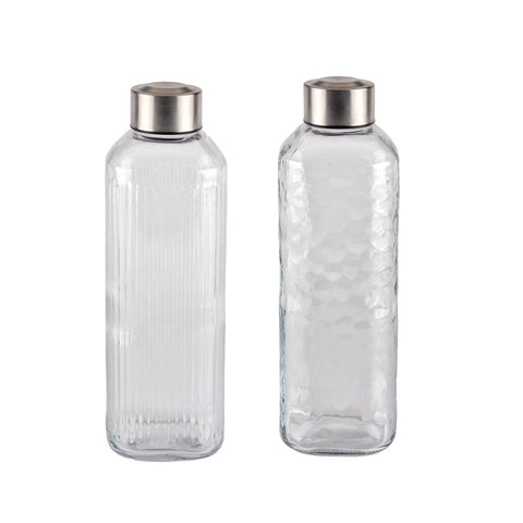 Darrahopens Home & Garden > DIY > Kitchen & Bathroom DIY bulk 12 Glass Bottle w Metal Screw Lid 1Lt Assort 8x23cm