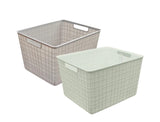 Darrahopens Home & Garden > DIY > Kitchen & Bathroom DIY bulk 12 Rect Storage Basket w Handle Assort 29cm