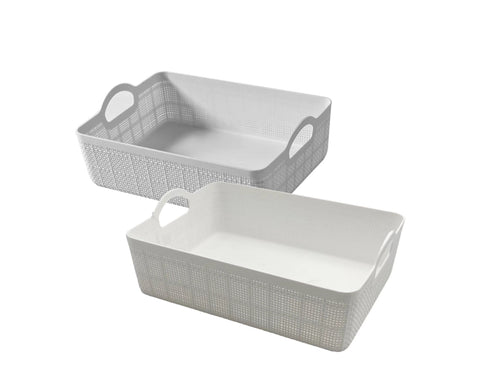 Darrahopens Home & Garden > DIY > Kitchen & Bathroom DIY bulk 24 Rect Storage Basket w Handle Assort 210cm