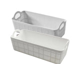Darrahopens Home & Garden > DIY > Kitchen & Bathroom DIY bulk 24 Rect Storage Basket w Handle Assort 26cm