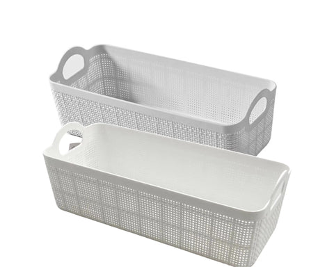 Darrahopens Home & Garden > DIY > Kitchen & Bathroom DIY bulk 24 Rect Storage Basket w Handle Assort 26cm