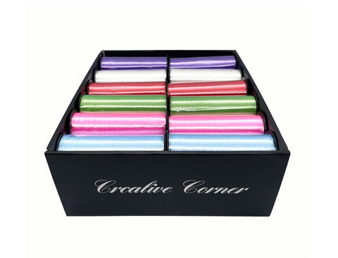 Darrahopens Home & Garden > DIY > Kitchen & Bathroom DIY bulk 24 Satin Curling Ribbon On Spool 5mmx70m Assorted