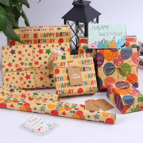 Darrahopens Home & Garden > DIY > Kitchen & Bathroom DIY bulk 50 Kraft Everyday Designs Gift Wrap 300cm