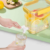 Cold Water Kettle Large Capacity Thicken Faucet Sealed Drink Storage Pot for Kitchen Yellow‑3.5L In Australia - Darrahopens