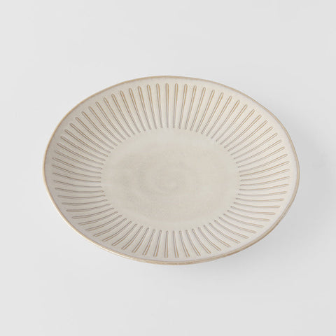 Darrahopens Home & Garden > DIY > Kitchen & Bathroom DIY Dinner Plate 23cm Ridged Alabaster Glaze