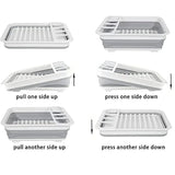 Darrahopens Home & Garden > DIY > Kitchen & Bathroom DIY Foldable Kitchen Dish Rack Storage Tray