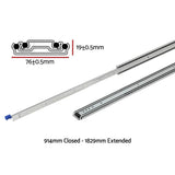 Darrahopens Home & Garden > DIY > Kitchen & Bathroom DIY Giantz 2x Drawer Slides Full Extension Locking 227kg 914-1829mm Length