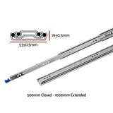 Darrahopens Home & Garden > DIY > Kitchen & Bathroom DIY Giantz 2x Drawer Slides Heavy Duty Full Extension Locking 500-1000mm Length