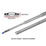Darrahopens Home & Garden > DIY > Kitchen & Bathroom DIY Giantz 2x Drawer Slides Heavy Duty Full Extension Locking 600-1200mm Length