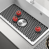 Darrahopens Home & Garden > DIY > Kitchen & Bathroom DIY Hollow Insulated Kitchen Sink Mat Non Slip Multi Functional Large Size Silicone Sink Mat Protector Black In Australia - Darrahopens