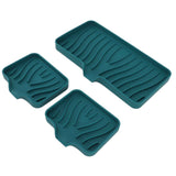 Darrahopens Home & Garden > DIY > Kitchen & Bathroom DIY Kitchen Soap Tray Countertop Silicone Sink Deflector Sponge Holder for Bathroom Toilet Green In Australia - Darrahopens