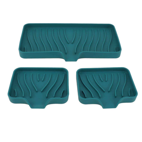 Darrahopens Home & Garden > DIY > Kitchen & Bathroom DIY Kitchen Soap Tray Countertop Silicone Sink Deflector Sponge Holder for Bathroom Toilet Green In Australia - Darrahopens