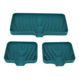 Darrahopens Home & Garden > DIY > Kitchen & Bathroom DIY Kitchen Soap Tray Countertop Silicone Sink Deflector Sponge Holder for Bathroom Toilet Green In Australia - Darrahopens