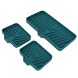 Darrahopens Home & Garden > DIY > Kitchen & Bathroom DIY Kitchen Soap Tray Countertop Silicone Sink Deflector Sponge Holder for Bathroom Toilet Green In Australia - Darrahopens