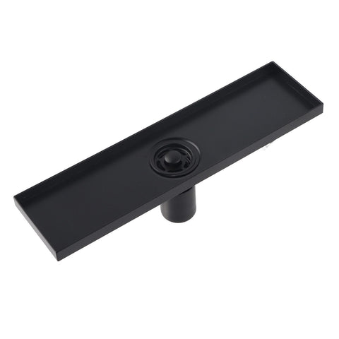 Darrahopens Home & Garden > DIY > Kitchen & Bathroom DIY Linear Shower Floor Drain with Removable Cover 304 Stainless Steel Matte Black 30cm In Australia - Darrahopens