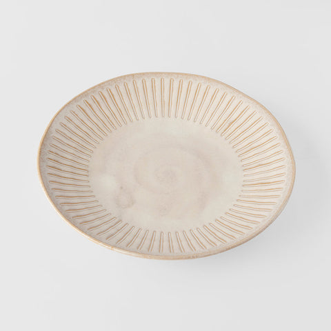 Darrahopens Home & Garden > DIY > Kitchen & Bathroom DIY Plate 25cm Ridged Alabaster Glaze