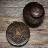 Darrahopens Home & Garden > DIY > Kitchen & Bathroom DIY Plate 28cm Bronze Converging Line Glaze