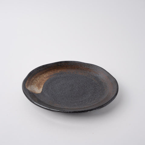 Darrahopens Home & Garden > DIY > Kitchen & Bathroom DIY Plate Flat 18cm Brushstroke Black Glaze