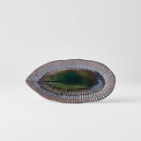 Darrahopens Home & Garden > DIY > Kitchen & Bathroom DIY Plate Leaf Shape 21.5x10.5cm Midori Ridge Glaze