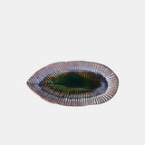 Darrahopens Home & Garden > DIY > Kitchen & Bathroom DIY Plate Leaf Shape 21.5x10.5cm Midori Ridge Glaze