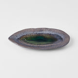 Darrahopens Home & Garden > DIY > Kitchen & Bathroom DIY Plate Leaf Shape 21.5x10.5cm Midori Ridge Glaze