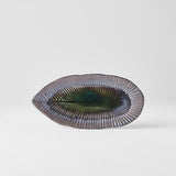 Darrahopens Home & Garden > DIY > Kitchen & Bathroom DIY Plate Leaf Shape 21.5x10.5cm Midori Ridge Glaze