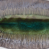 Darrahopens Home & Garden > DIY > Kitchen & Bathroom DIY Plate Leaf Shape 32.5x13.5cm Midori Ridge Glaze